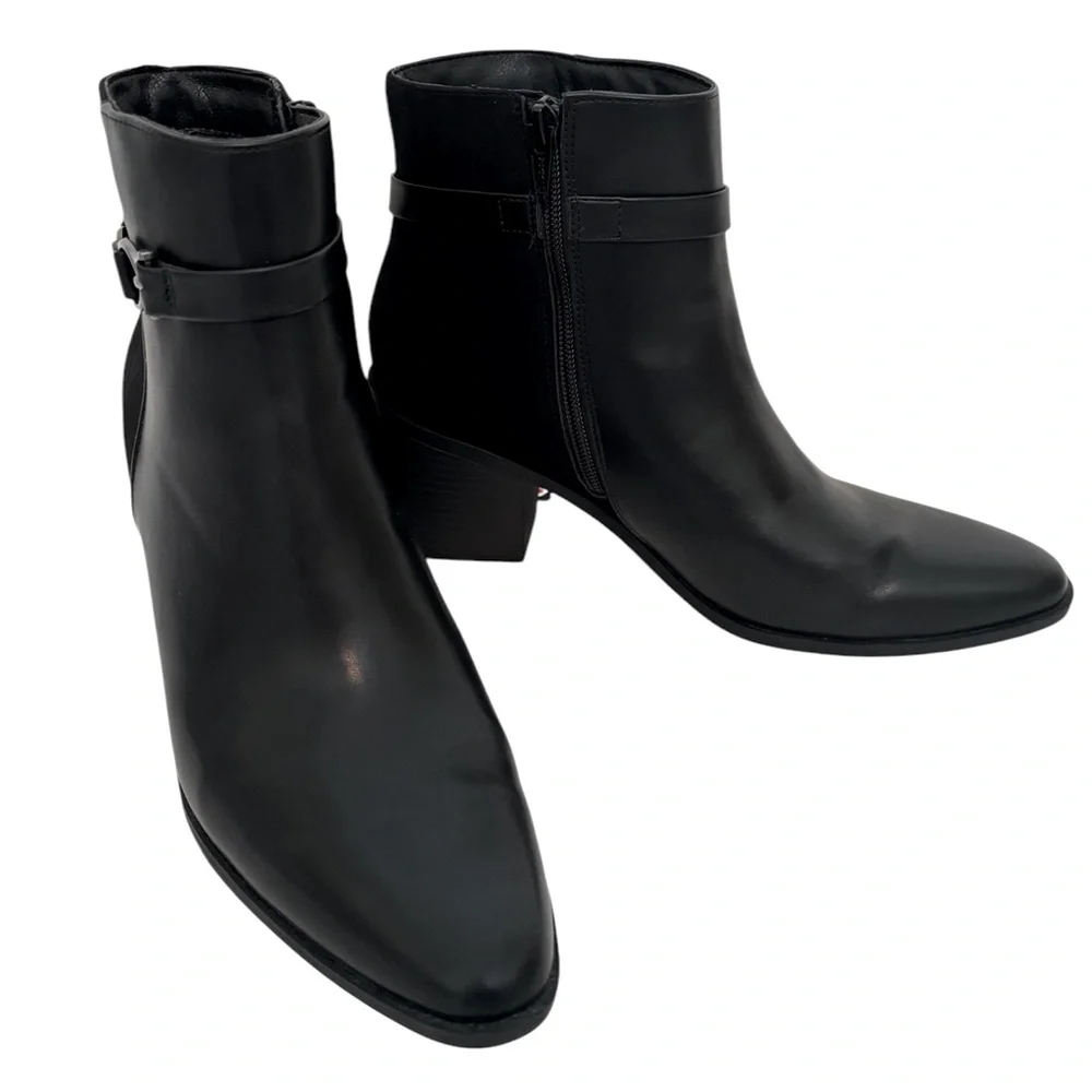 CROFT & BARROW Black Heeled Ankle Boots Size 9.5